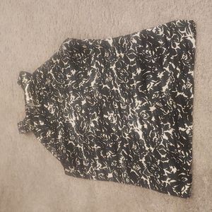 Black & White Silky Tank Blouse